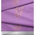 thumbnail image 2 of Soimoi Purple Poly Georgette Fabric Artistic Leaves Printed Fabric 1 Yard 52 Inch Wide, 2 of 3