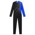 thumbnail image 4 of vastwit Kids Girls Rhinestones Full Body Dance Unitard One Piece Figure Ice Skating Jumpsuit Ballet Leotard Blue 12, 4 of 7