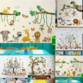 thumbnail image 3 of Cartoon Jungle Animal Wall Sticker Kid Room Boy Bedroom Decor Children Nursery, 3 of 7