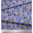 thumbnail image 3 of Soimoi Polyester Crepe Fabric Leaves & Reindeer Animal Decor Fabric Printed Yard 42 Inch Wide, 3 of 3
