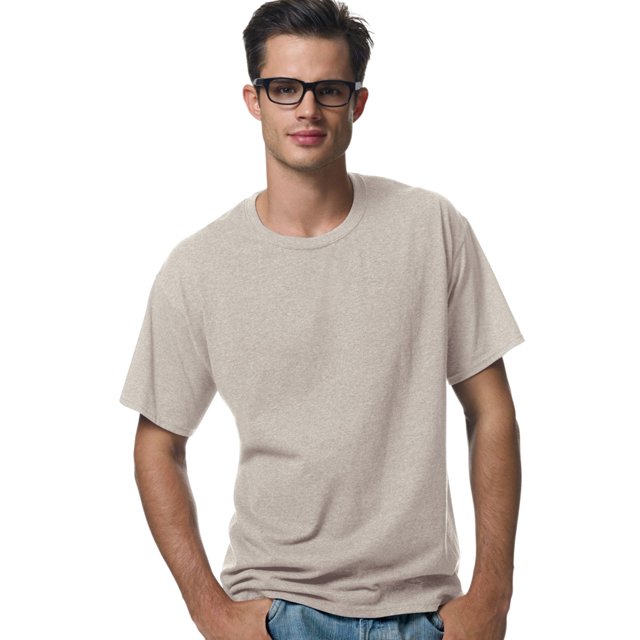 Hanes ComfortBlend EcoSmart Men`s Crewneck T-Shirt, XXL, Sand