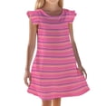 thumbnail image 2 of Robe de Nuit d'Été à Rayures pour Filles, Douce, Décontractée, Tenue de Détente, Confortable, Vêtement d'Intérieur pour Tout-Petits et Enfants de 3 à 10 Ans, 2 of 3