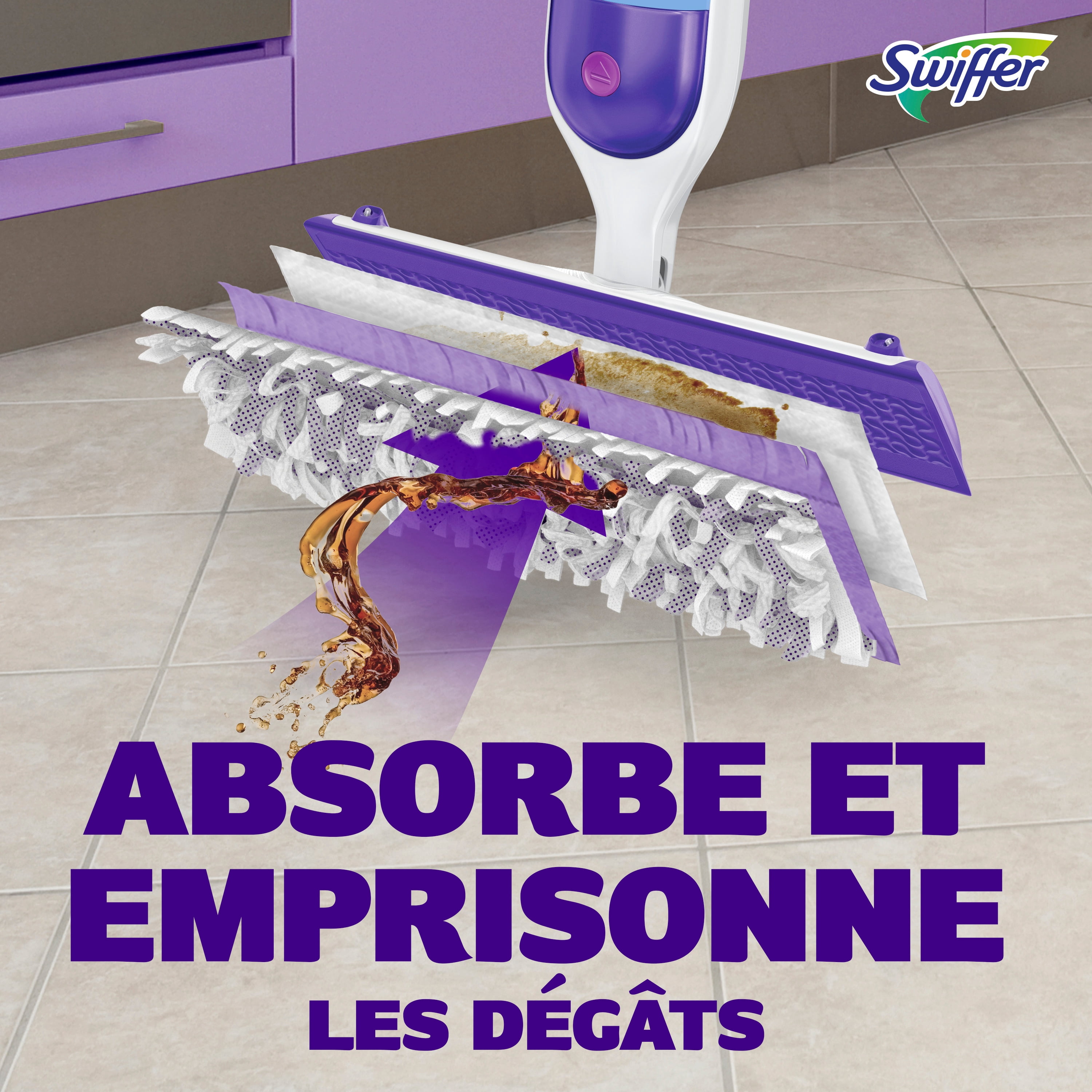 Swiffer PowerMop Multi-Surface Mop Kit for Floor Cleaning, Fresh Scent, Mopping Kit Includes PowerMop, 2 Mopping Pad Refills, 1 Floor Cleaning Solution with Fresh Scent and 2 batteries