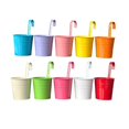 thumbnail image 2 of Tong Wall Hanging Planter With Hook Indoor Outdoor Use No Hole Modern Decorative Container For Succulents, 2 of 6