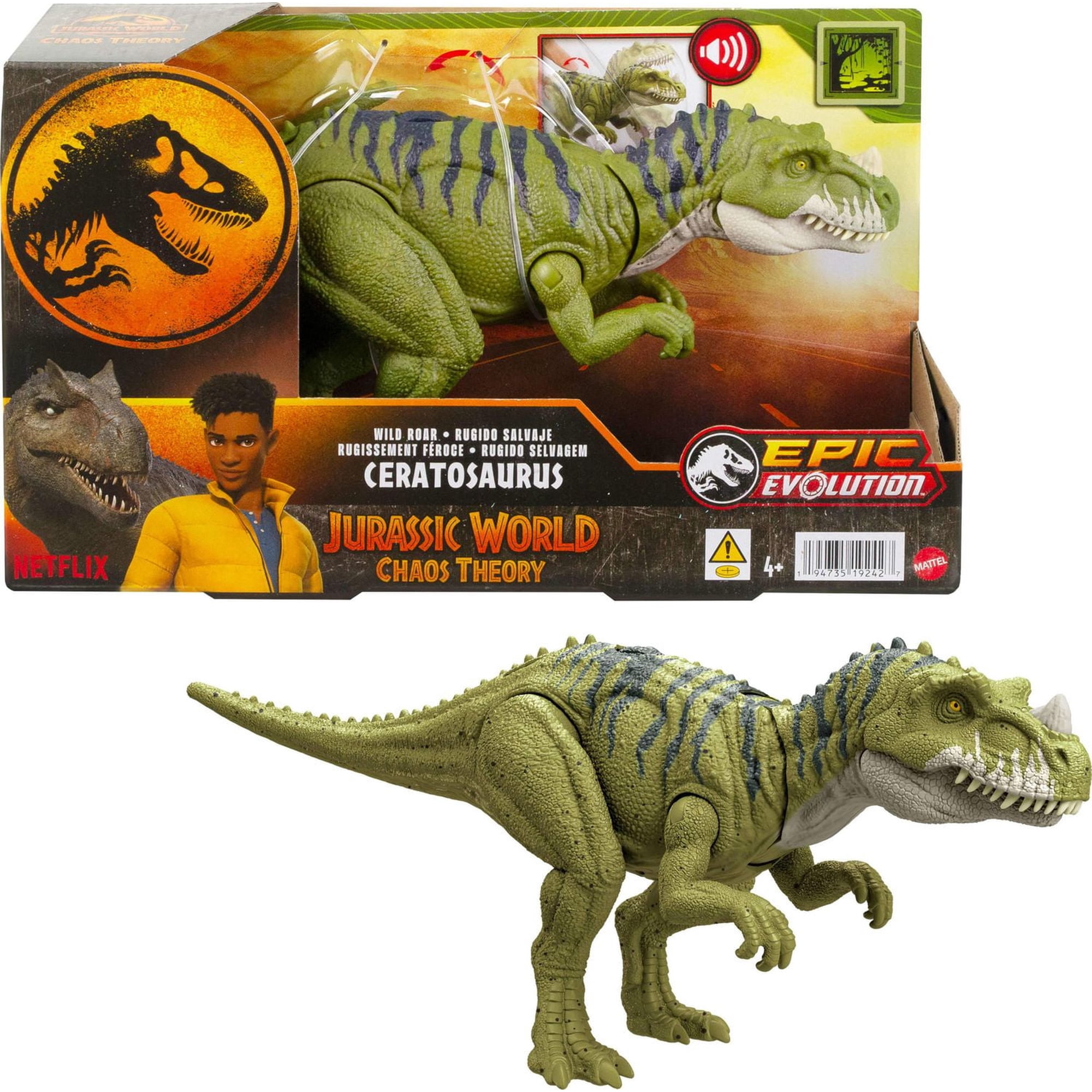 Jurassic World Wild Roar Ceratosaurus Dinosaur Action Figure Toy