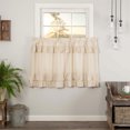 thumbnail image 4 of VHC Brands Simple Life Ruffled Cotton Tier Curtain Pair, Natural Creme, 4 of 5