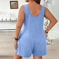 thumbnail image 4 of Combinaisons Décontractées pour Femmes Été Sans Manches Uni Poche Combinaison Courte Polyester 1 Pce, 4 of 9