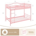 thumbnail image 2 of CazToi Heavy Duty 400 lbs Twin Loft Bed with Ladder Space Saving Metal Frame Easy Assembly, 2 of 7