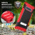 thumbnail image 4 of Étui pour Galaxy S10 Plus, Étui Rouge à Trois Boucliers [Qualité Militaire] Robuste avec Béquille en Métal [Inclut une Dragonne Lanière] pour Téléphone Samsung Galaxy S10+ (SM-G975), 4 of 10