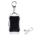 thumbnail image 2 of Solar Portable Charger Keychain Mini Power Bank LED Flashlight Outdoor USB Battery Pack Emergency Phone Charger, 2 of 9