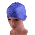 thumbnail image 1 of MesaSe New Adult Swimming Cap Waterproof Silicon Waterdrop Cover Dark Blue, 1 of 6