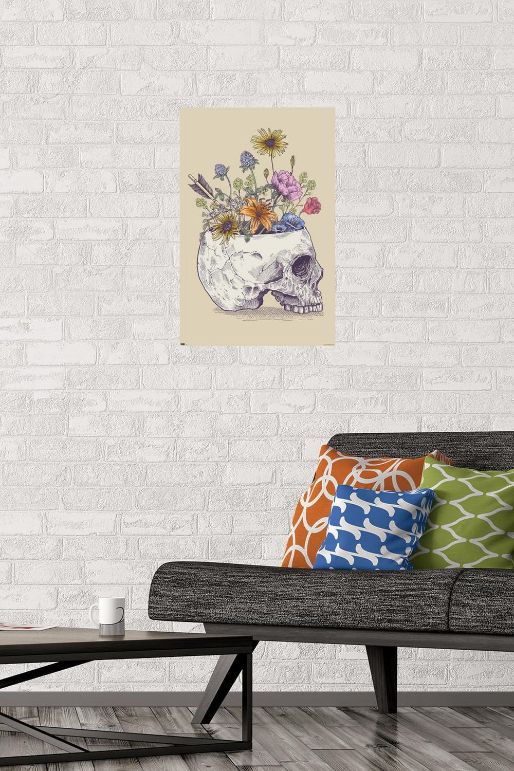 Rachel Caldwell - Flower Skull Wall Poster
