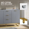 thumbnail image 3 of HOMCOM 3-Drawer Storage Cabinet Sideboard for Dining Room, Living Room, 3 of 5