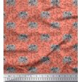 thumbnail image 1 of Soimoi Green Rayon Crepe Fabric Palm Tree & Sunset Beach Fabric Prints By Yard 46 Inch Wide, 1 of 3