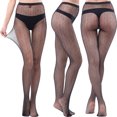 thumbnail image 2 of Penkiiy Bas Résille pour Femmes Pantalons pour Femmes Leggings Aguichant en Maille Transparente Grande Taille Bas Résille Résille Collants Kaki, 2 of 3
