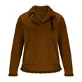 thumbnail image 4 of RKSTN Jackets for Men Single-breasted Jocket Zipper Plu Warm Cotton-padded Jacket Long Stand Collar Solid Color Fall and Winter Long Sleeve Jacket Coats, 4 of 6