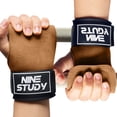 thumbnail image 1 of Leather Weightlifting Wrist Straps Enhanced Grip Support for Powerlifting Gym Training and Workout, 1 of 6