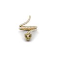 thumbnail image 1 of 7MM Heart Shape Wrap Bypass Ring Natural Lemon Quartz 925 Silver Gold Vermeil Women Rings, 1 of 4