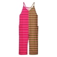 thumbnail image 4 of Girls Romper Striped Jumpsuits Rompers for Girls Spaghetti Strap Overalls with Side Pockets Cute Summer Clothes 4-5 Y, 4 of 5