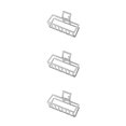 thumbnail image 1 of maskred Fashion Claw Clips Large Simple Style Handy Simple Style Sturdy Exquisite Accessories Barrettes for Women White/Rectangle 3Set, 1 of 6