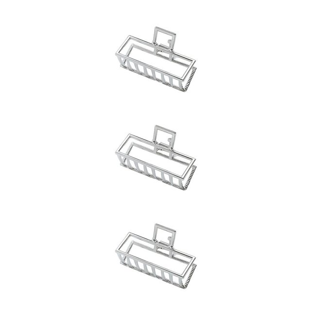 maskred Fashion Claw Clips Large Simple Style Handy Simple Style Sturdy Exquisite Accessories Barrettes for Women White/Rectangle 3Set