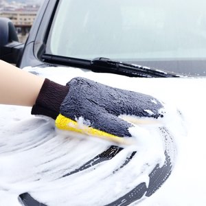 TIMIFIS Cleaning Wipes Fleece Dusting Gloves Cleaning Gloves Flexible No Shedding Cleaning Glove Wipes for Car Other Exterior Accessories