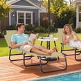 thumbnail image 2 of Outsunny Folding Lounge Chair, 5 Position Sun Tanning Chair, Cream White, 2 of 10