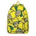 thumbnail image 1 of Fresh and Bright Lemon Print Daypack, Cute Summer Fruit Design Backpack with Citrus Pattern for Teens and Travelers, 1 of 5