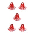 thumbnail image 1 of Wweixi Lightweight Portable Scarf Soft Breathable And Floral Pattern Wide Applications Gifts Summer Scarves red 5Set, 1 of 6