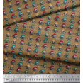 thumbnail image 2 of Soimoi Poly Georgette Fabric Crossbone & Skull Halloween Print Fabric by The Yard 52 Inch Wide, 2 of 3
