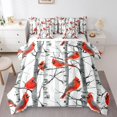 thumbnail image 1 of Erosebridal Cardinal Bird Bed in a Bag Full size, Birch Branches Bedding Sets, Microfiber, 1 of 5