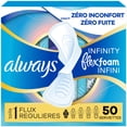 thumbnail image 2 of Always Infinity FlexFoam Pads for Women, Size 1, Regular Pad with Wings, Unscented, 50 Count, 2 of 20