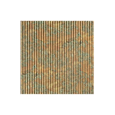 Fasade Échantillon de Panneau Mural Rib Copper Fantasy 12 Pouces x 12 Pouces