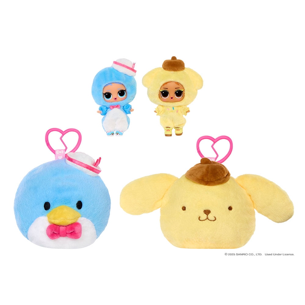 Surprise de peluche réversible L.O.L. Surprise! Loves Hello Kitty avec poupée Tout-petit et porte-clés assortis