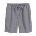 thumbnail image 4 of Weiqiqre Men's 2 Piece Outfits Linen Set Short Sleeve Shirt Top and Drawstring Waist Vacation Short Sets, 4 of 5