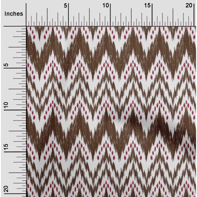 oneOone Viscose Jersey Fabric Chevron Ikat Decor Fabric Printed BTY 60 Inch Wide