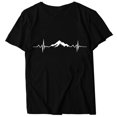 thumbnail image 1 of EQWLJWE Femmes Tops Oversize Graphique Print Tee-Shirt en Vrac Manches Courtes Col Rond Épaule Décontractée Tee-Shirt Dégagement, 1 of 3