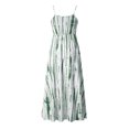 thumbnail image 4 of HKEJIAOI Robes de Cocktail Offres Liquidation Cadeau de la Saint-Valentin Femmes Teinture sur Nœuds Plage Chandail Maxi Boho Robe d'Été Dames Ample Longue Robe Nuisette Vert, 4 of 5