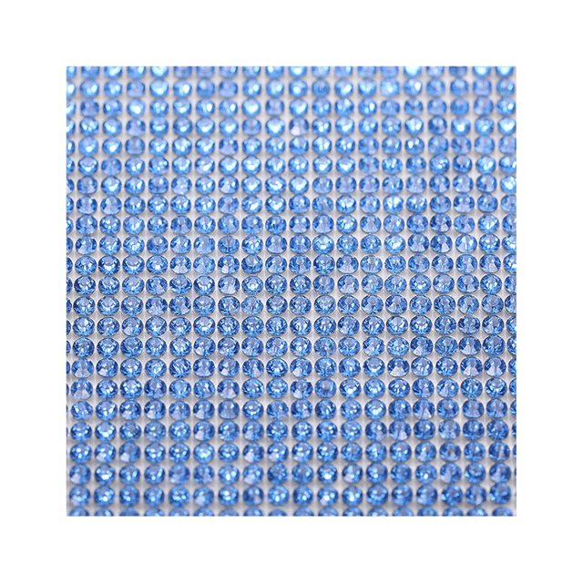 VONKY Crystal Rhinestone Ribbon Clothing Accessories Sticker Convenient Using Present Decoration Sheet with Shine Appearance Exquisite light blue 8double side tape