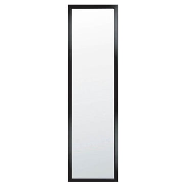 Mainstays Miroir de Porte Noir Value 14 x 50 pouces, Miroir Pleine Longueur Rectangulaire,Avec Cadre