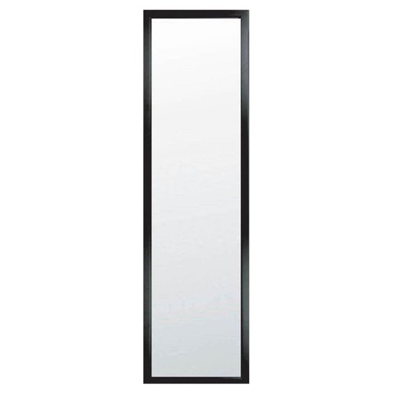 Mainstays Value Black 14x50in Door Mirror, Full Length Rectangle Mirror, Has Frame
