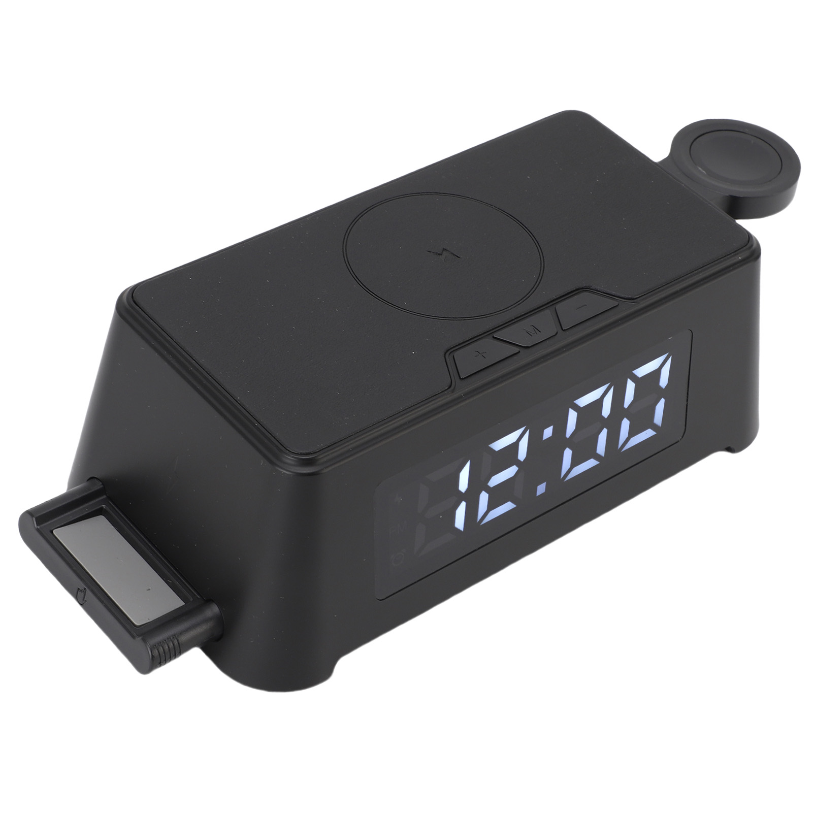 Alarm Clock Wireless Charger, Temperature Display Wireless Charger Watertight  for Headphone