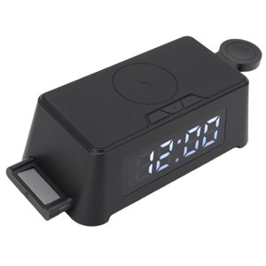 Alarm Clock Wireless Charger, Temperature Display Wireless Charger Watertight  for Headphone