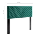 thumbnail image 2 of Modway Alyson Angular Channel Tufted Performance Velvet Full/Queen Headboard in Teal, 2 of 2