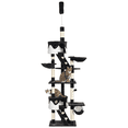 thumbnail image 1 of PawHut Cat Tree for Large Cats, Floor to Ceiling, Adjustable, White, 1 of 10