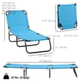 thumbnail image 3 of Outsunny Folding Lounge Chair, 5 Position Sun Tanning Chair, Sky Blue, 3 of 10
