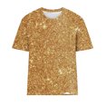 thumbnail image 4 of Amzcrzy Hauts pour Femmes T-Shirts Décontractés à Manches Courtes Hauts d'Été Mode Col Rond Hauts à Sequins pour Femmes Confort Polyvalent Hauts de Sortie Blouses, 4 of 4
