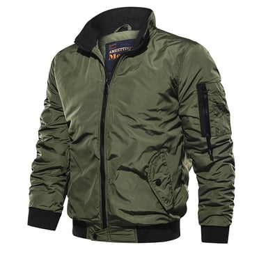 RKSTN Jackets for Men And Winter Casual Solid Color Tooling Wind Jacket Zipper Coat Fall and Winter Long Sleeve Jacket Coats