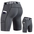 thumbnail image 4 of LYMAYTER Shorts de Compression Athlétiques pour Hommes, Shorts de Course avec Poche pour S-3TG, 4 of 10