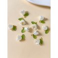 thumbnail image 1 of 10pcs/set Fashionable Pink Gradient Flower Beads For Earrings, Necklace Making, 1 of 3